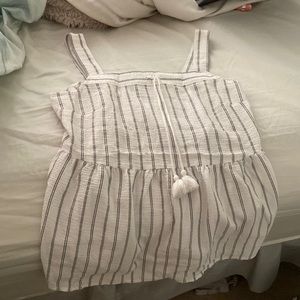 Banana republic- white stripped thick strap tank top, size xs